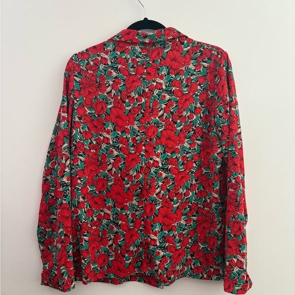 Molly Bracken Vibrant Red and Green Floral Jacket - Picture 4 of 6